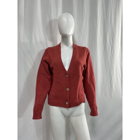 Shopbop 'Wyeth Harriet' Red V Neck Cardigan Size M - Picture 2 of 5
